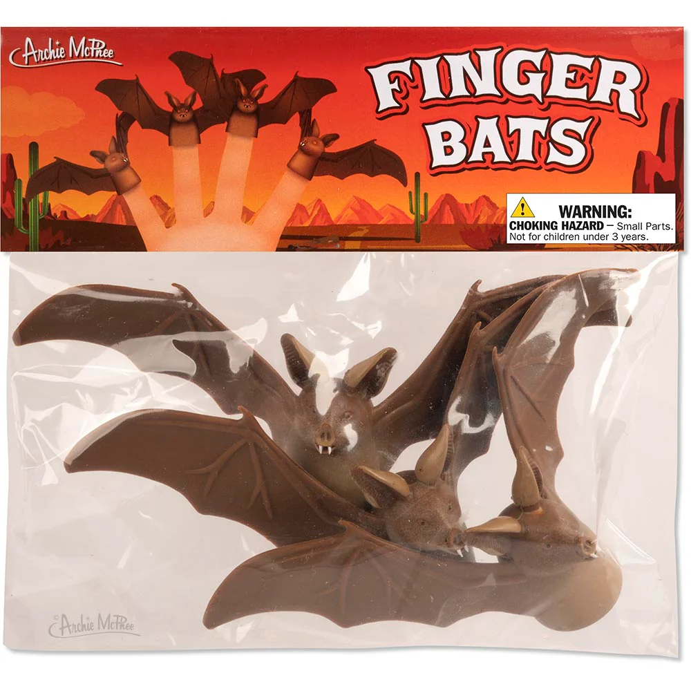 Finger Bats - Set of 3 Bat Finger Puppets - Image 4