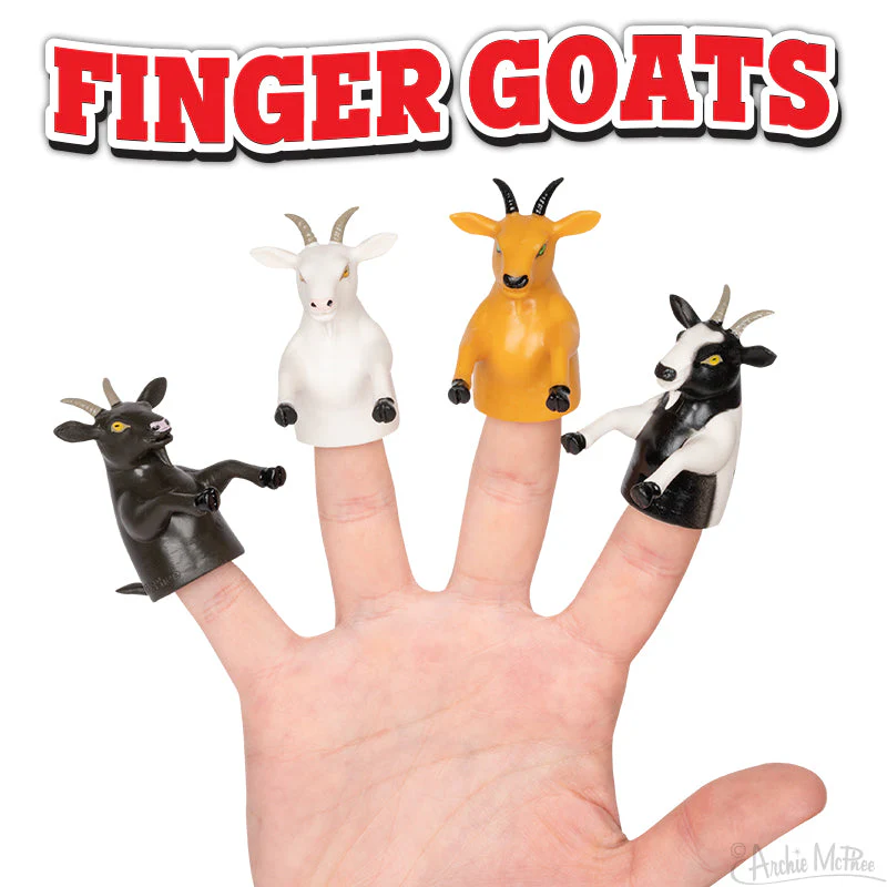 Finger Goats- Set of 4 Goat Finger Puppets