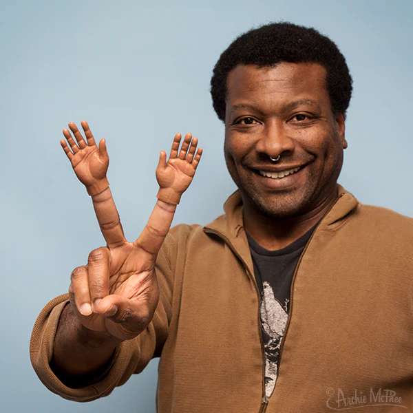 Finger Hands Dark Skin Tone - Set of 10 - Image 3