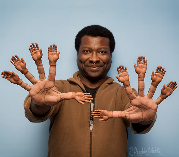 Finger Hands Dark Skin Tone - Set of 10 - Image 4