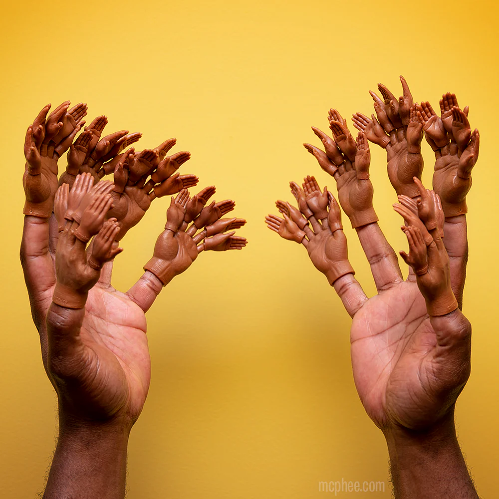 Finger Hands For Finger Hands - Dark Skin Tone - Set of 10 - Image 7