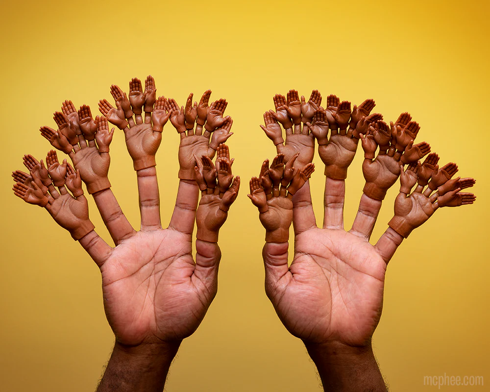 Finger Hands For Finger Hands - Dark Skin Tone - Set of 10 - Image 8