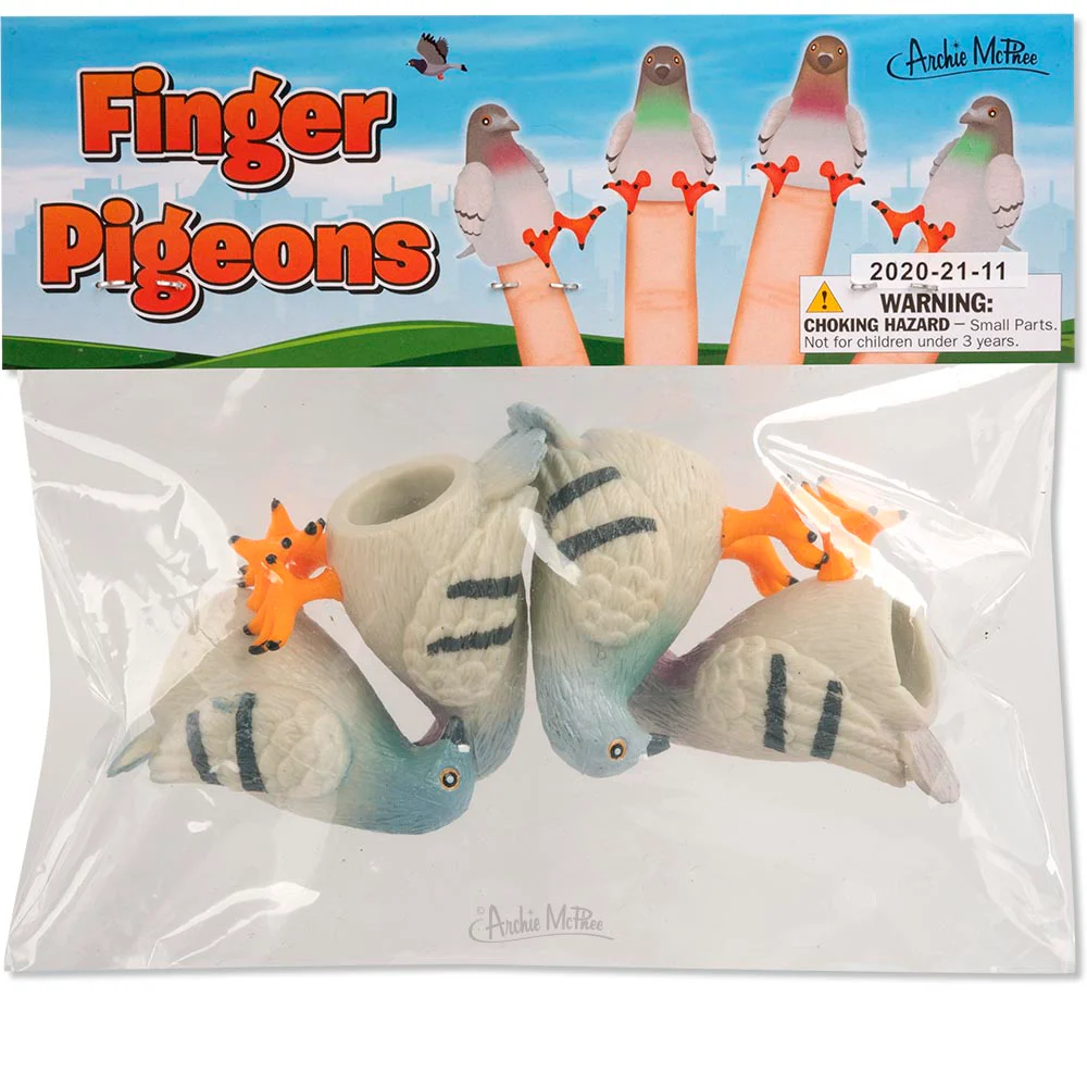 Finger Pigeons - Set of 4  Pigeon Finger Puppets - Image 3