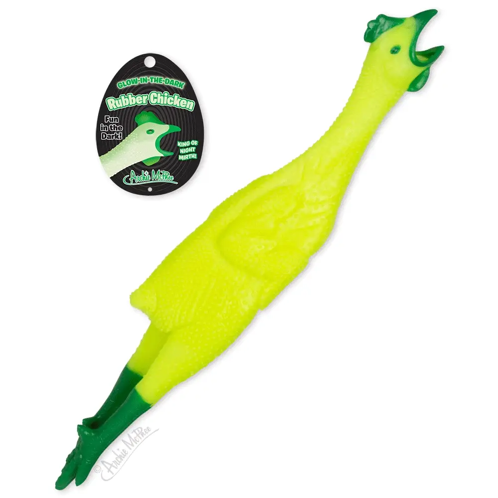 Glow-in-the-Dark Rubber Chicken - Image 2