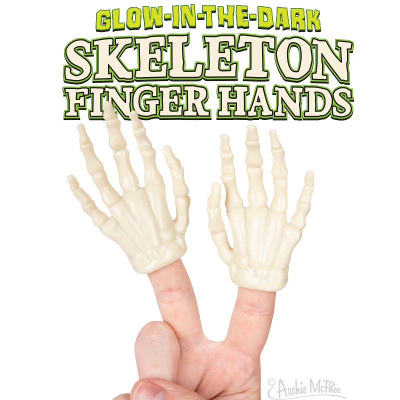 Glow-in-the-Dark Skeleton Finger Hands - Bulk Box - Image 4