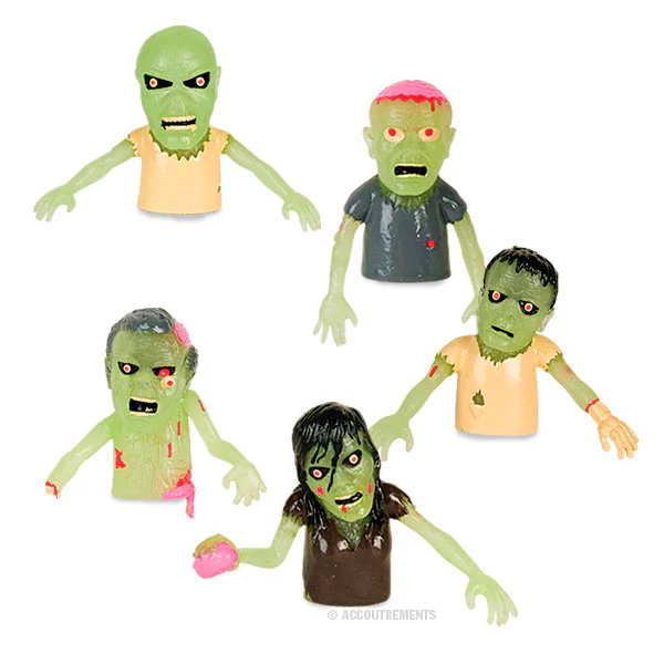 Glow Zombie Finger Puppets - Bulk Box - Image 2