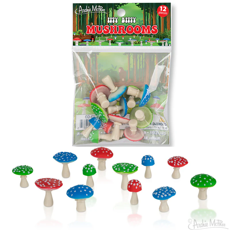 Itty Bitty Mushrooms - Bag of 12