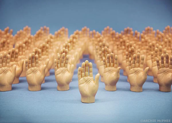 Finger Hands Light Skin Tone - Set of 10 - Image 5